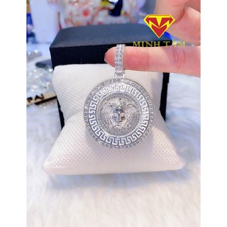 Mặt dây chuyền bạc nam Minh Tâm Jewelry, Mặt dây chuyền Vesac nạm đá cao cấp