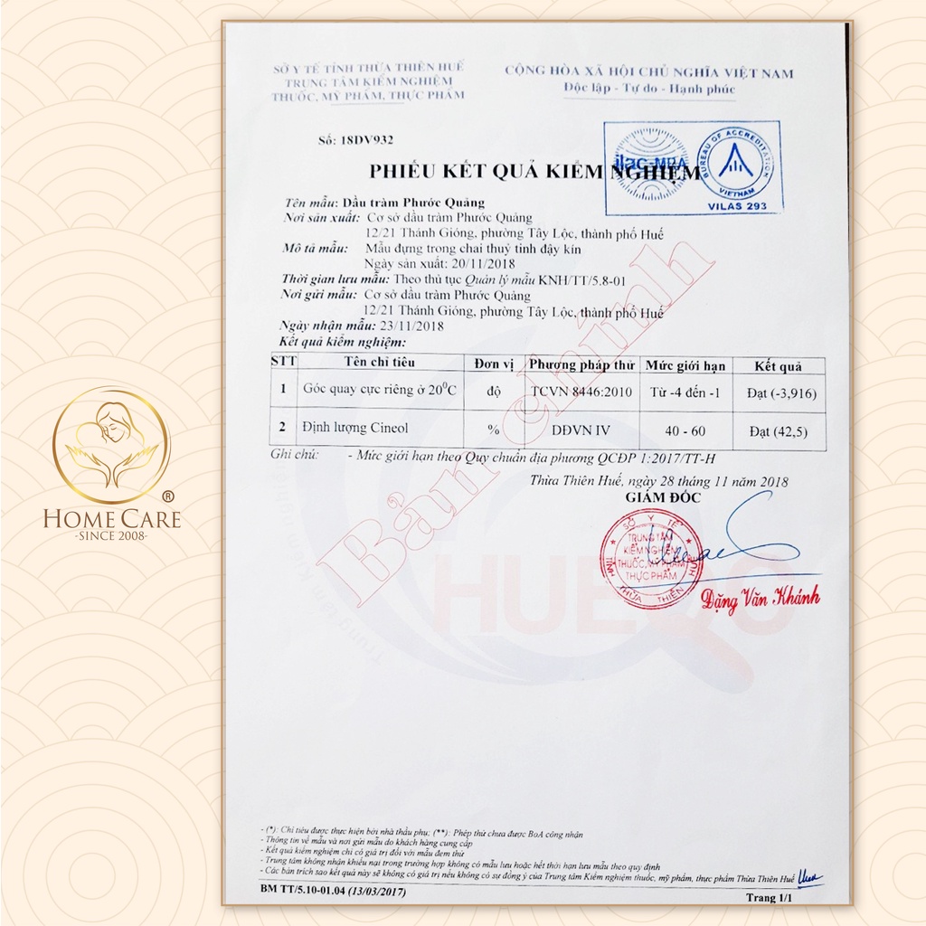 Tinh dầu tràm nguyên chất 100% Home Care giữ ấm tránh gió, xua đuổi côn trùng, bảo vệ sức khỏe cho bé và gia đình