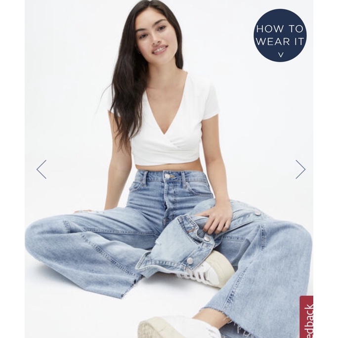 Áo croptop mặc 2 kiểu xuất dư xịn