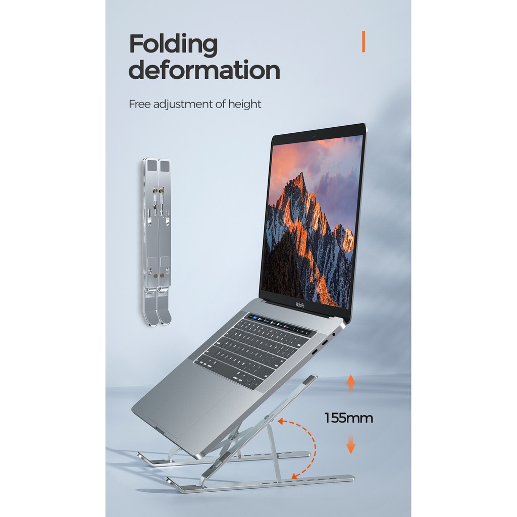 Giá đỡ laptop Macbook máy tính bảng YKZ 013 bằng kim loại tản nhiệt cao cấp