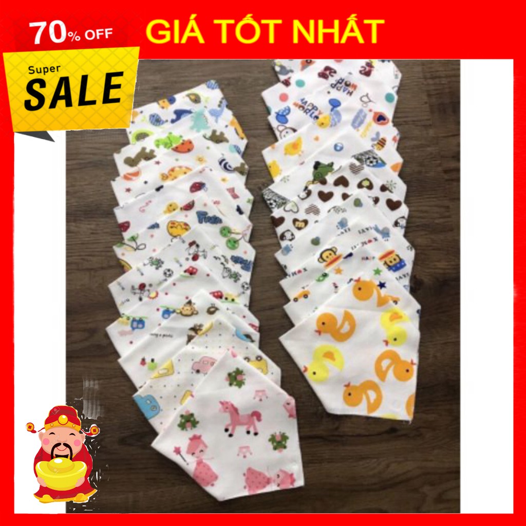 Yếm cotton 2 cúc bấm