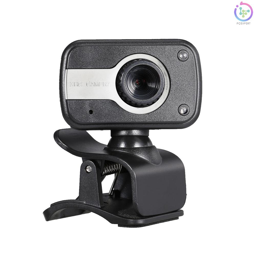 Drive-free USB Webcam 480P Manual Focus Web Camera Built-in Microphone Desktop Laptop Camera with LED Fill Light Lamp