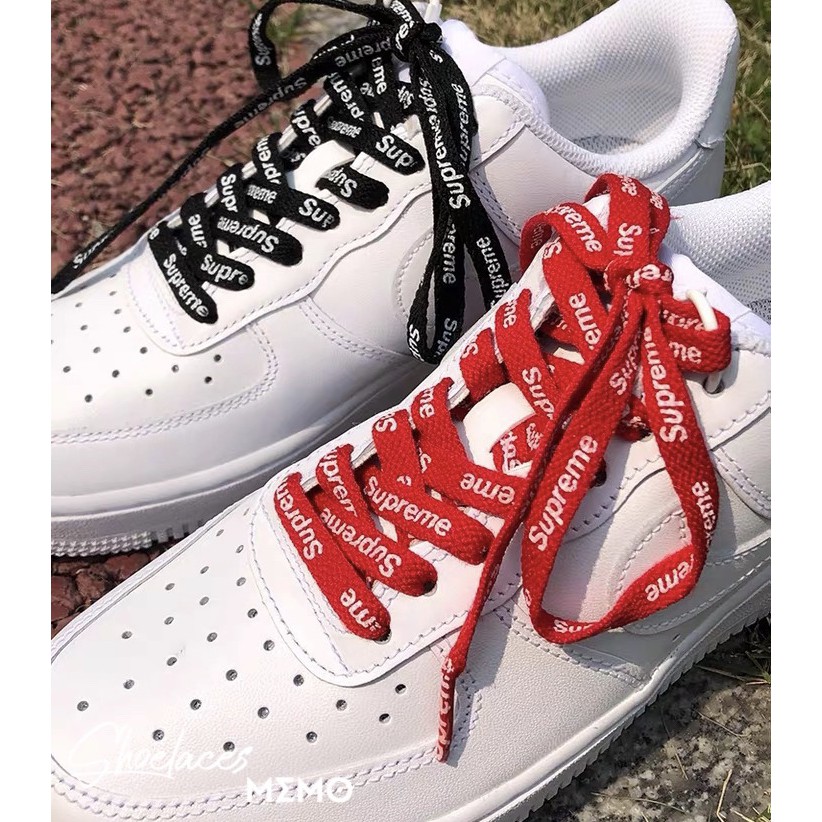 Dây Giày Custom Giày Supreme x Nike Air Force 1- Dây Giày Phụ Kiện Nike AF1 Supreme