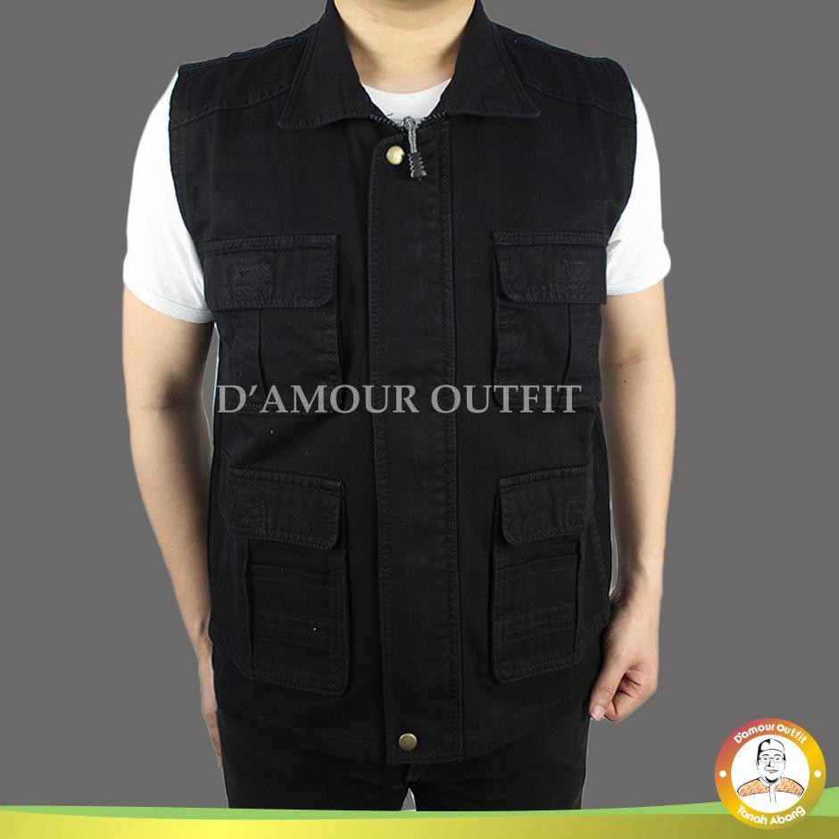 ✽ Áo Khoác Canvas Không Tay Nhiều Túi Chất Lượng Cao ♩