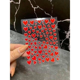Sticker dán móng , Stick dán móng  trái tim hot hit