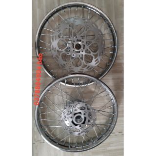 Bánh căm RAIDER SATRIA niềng union căm đùm mạ crom kèm 2 đĩa rút căm sẵn gắn như zin