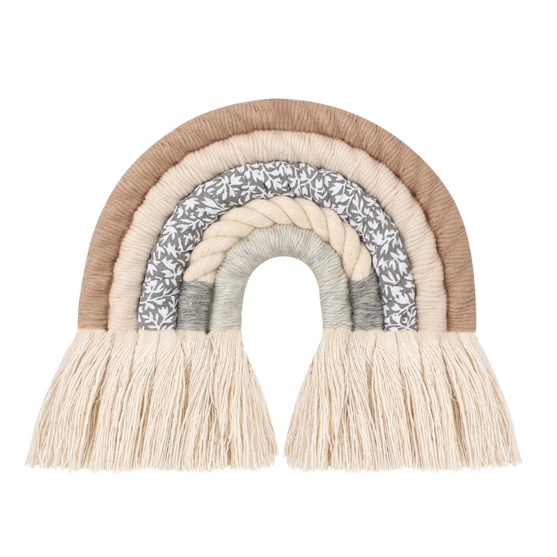 Dây Treo Macrame Đan Tay Màu Cầu Vồng Phong Cách Boho Thời Trang