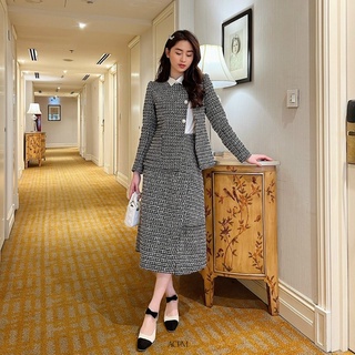 Daria Tweed Skirt / Chân váy dạ tweed vạt chéo