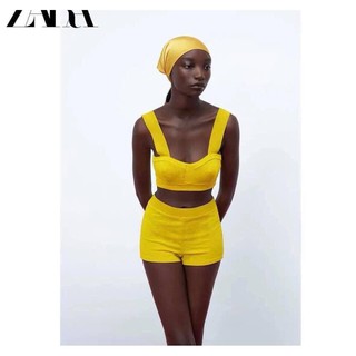 Set bikini hai mảnh zara vàng, bikini vàng chanh, đồ bơi zara. bộ đồ bơi