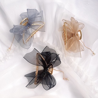 Kẹp tóc, bấu tóc phía sau nơ von cho bạn gái cao cấp cho nữ