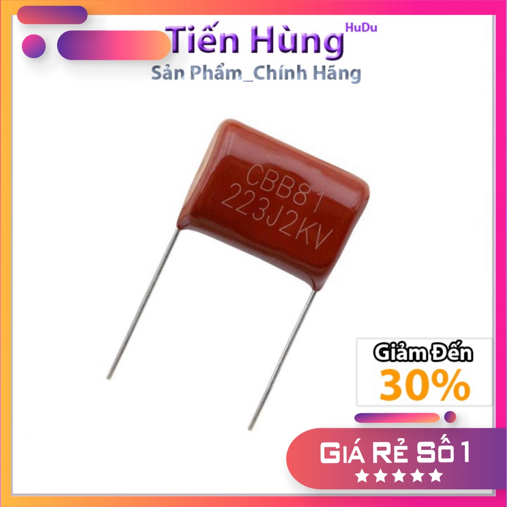 COMBO 20 Tụ Đỏ CBB81 2000V 223J 0.022uF - Sửa Chữa Vợt Muỗi Điện, Tụ Cao Áp