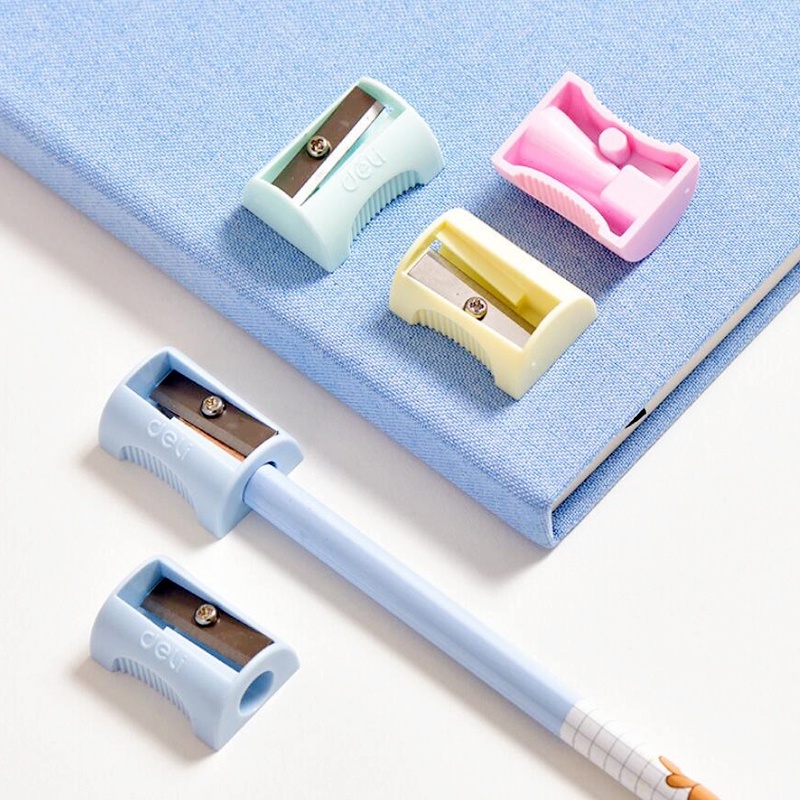 Gọt bút chì mini Deli - Hồng, Cam, Xanh dương, Xanh lá - 4 cái màu ngẫu nhiên