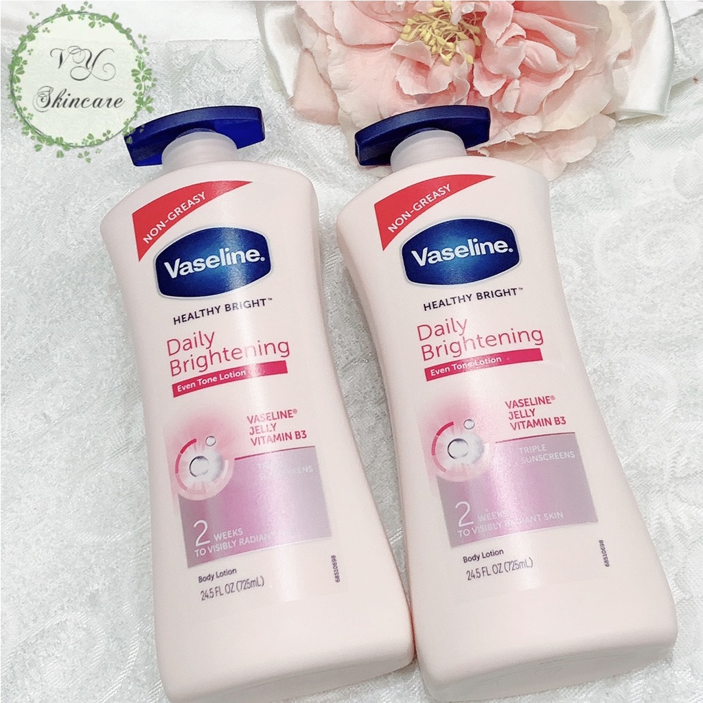 MẪU MỚI - Sữa Dưỡng Thể VASELINE Heathy White Cân Bằng Độ Ẩm - Mịn &amp; Sáng Da 725ml