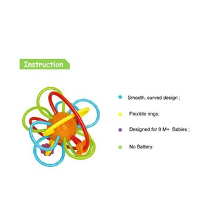 Đồ chơi xúc xắc cắn nướu dây xoắn mềm Hola toys - UW1106B