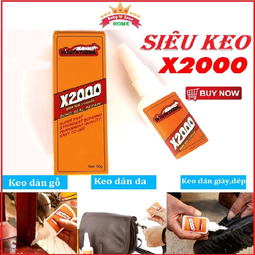 Keo dán gỗ,Keo X2000 chính hãng,Keo siêu dính giày,Keo dán đa năng X2000 dán đá,dán sắt,dán giày,dép,kim loại,cao su,chữ