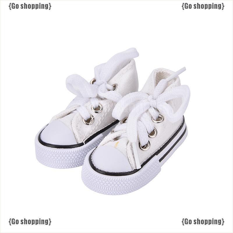 {Go shopping}Đôi giày thể thao canvas 7.5cm dễ thương cho búp bê