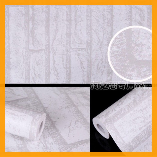 10m giấy dán tường sẵn keo gạch ghi xám (dài 10m x rộng 45cm / cuộn) 5166, decal trang trí đẹp.