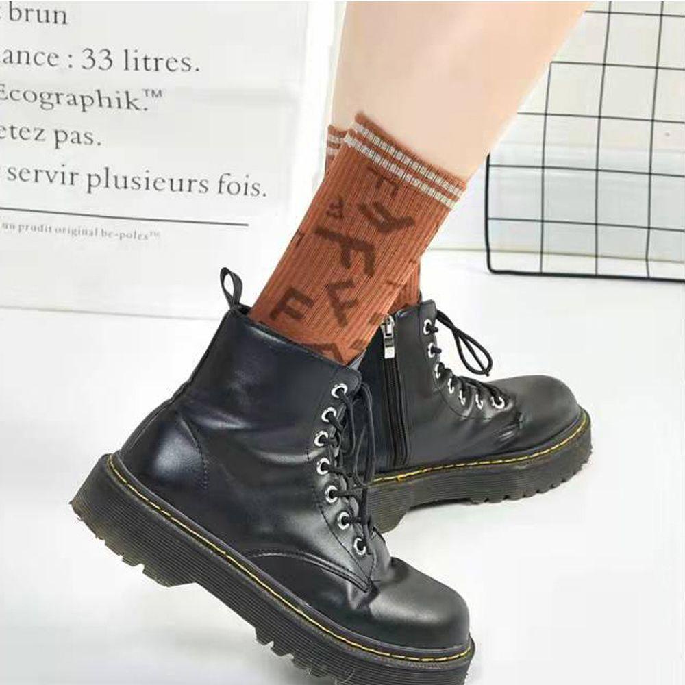 Vớ Cổ Trung In Chữ Sáng Tạo Thời Trang Nhật Bản Cổ Điển Dành Cho Bạn Nữ VANES1