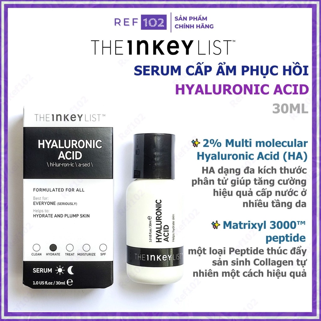 Serum cấp ẩm The INKEY List HA Hyaluronic Acid [Bill US]