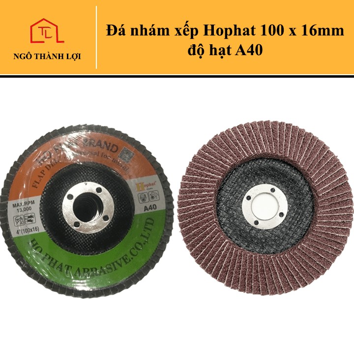 Đá nhám xếp Hophat kích thước 100 x 16mm độ hạt A40 / A60 / A80 dùng cho việc mài nhẵn, chà nhám, đánh bóng