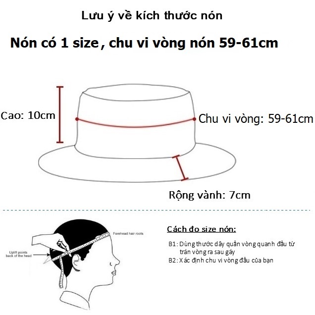 Mũ nón bucket thêu hàng Quảng Châu chất cotton kaki dày đẹp, đứng form cho nam nữ phong cách trẻ trung hiện đại BUDUA