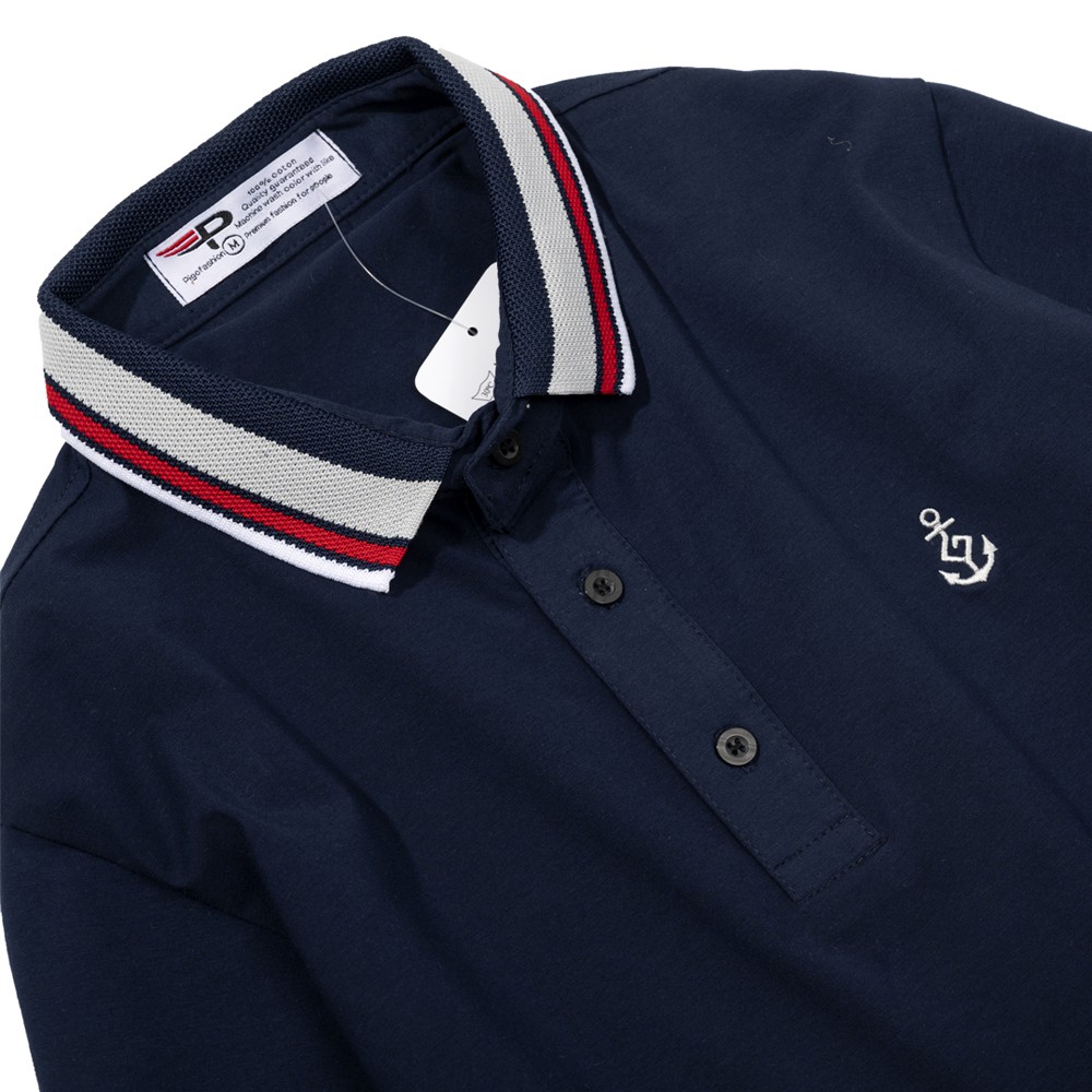 Áo thun nam cổ bẻ SPMAHT07 phối bo cổ, vải cotton mềm mịn thoáng mát co giãn - PigoFashion