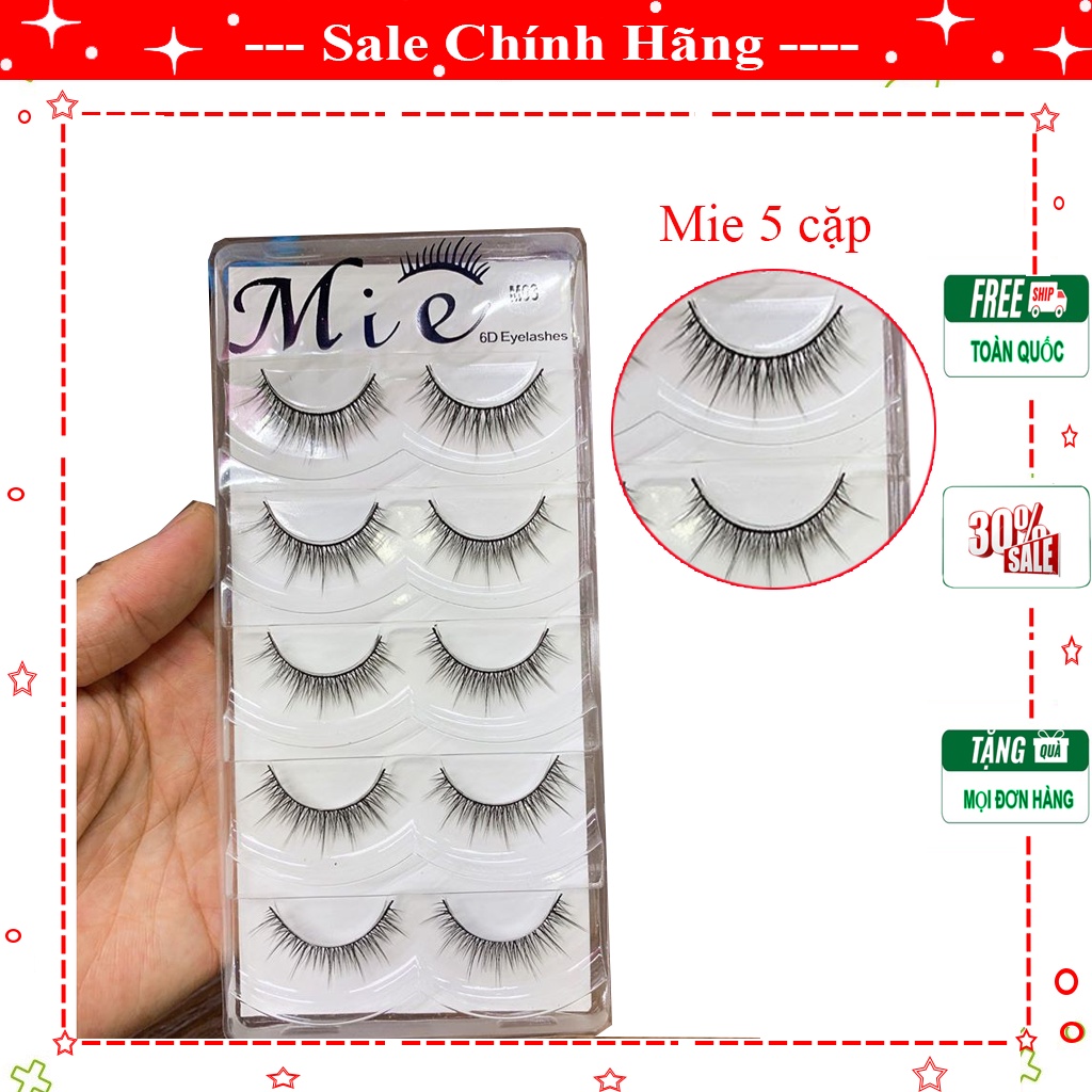 Mi Giả Tự Nhiên 5 Cặp Mie 03 Cao Cấp Chính Hãng Chuyên Dùng Cho Makeup
