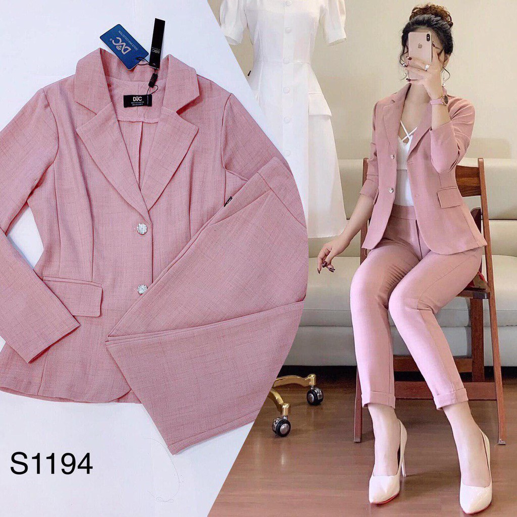 [ xả kho ] MiD SET VEST hồng S1194 Mie Design kèm ảnh thật