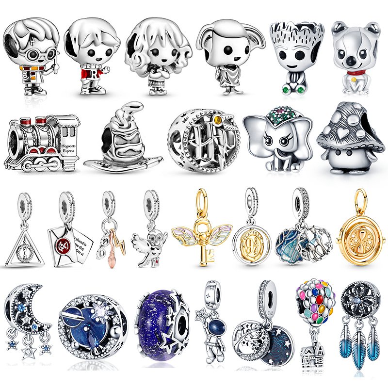 PANDORA Hạt charm Bạc 925 Nhiều Màu Làm Trang Sức diy