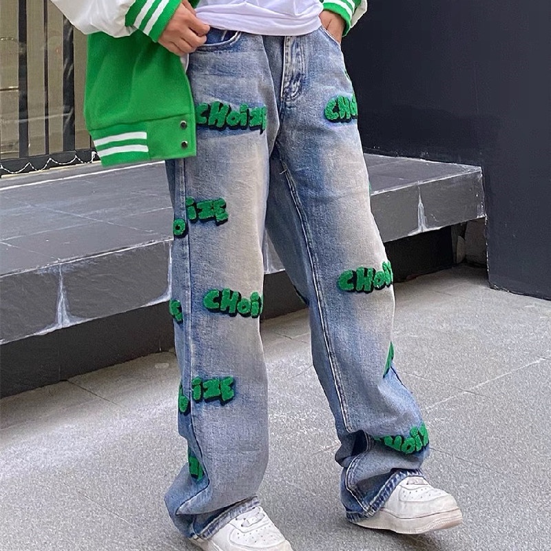 Quần ống rộng In Chữ Phong Cách Hip Hop Nhật Bản Dành Cho Nam Size S-3XL