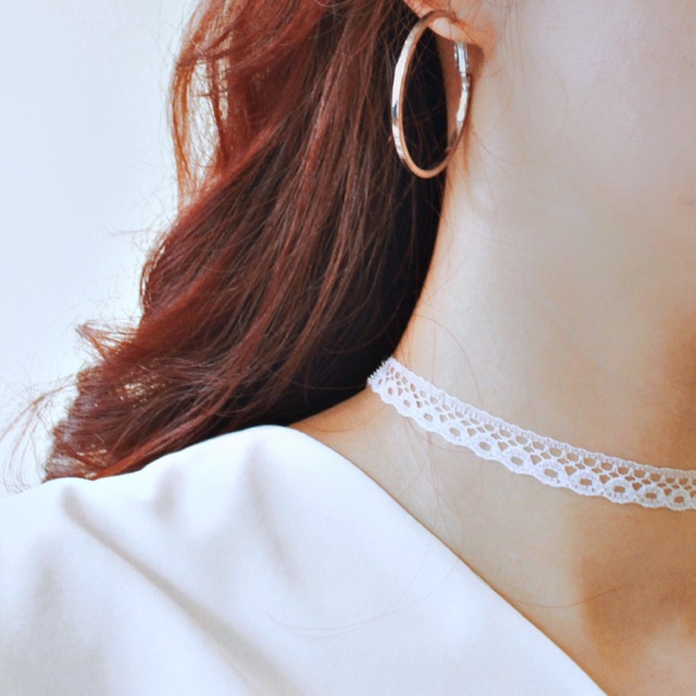 Vòng cổ choker ren trắng N1025