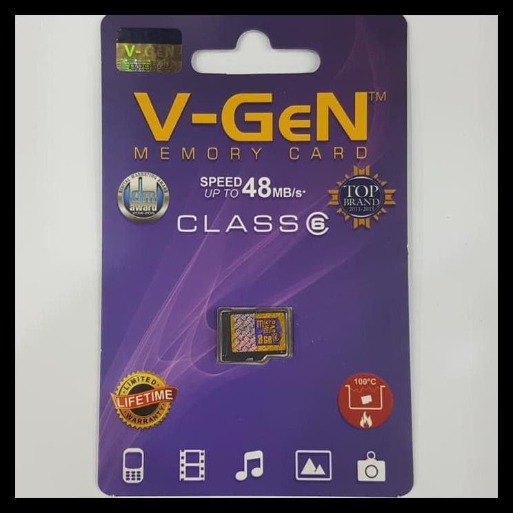 Thẻ Nhớ 8gb Class 6 48mbps V-Gen