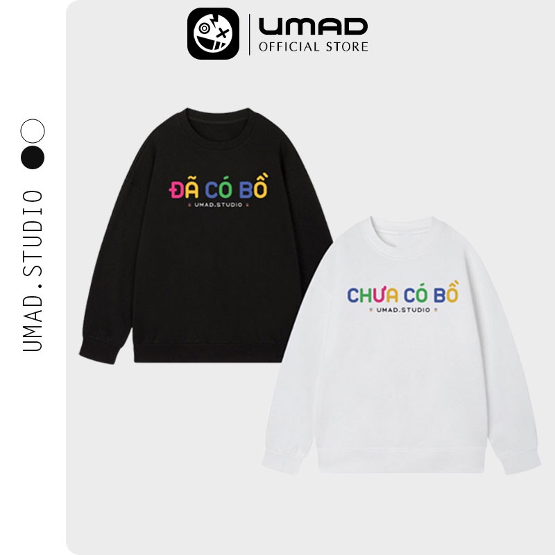 Áo sweater UMAD nỉ ĐÃ/CHƯA CÓ BỒ tay dài chất dày dặn form rộng Unisex nam nữ phong cách đường phố
