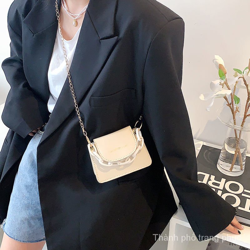 Túi đeo chéo hình vuông acrylic phong cách phương Tây mới dành cho phụ nữ 2022
