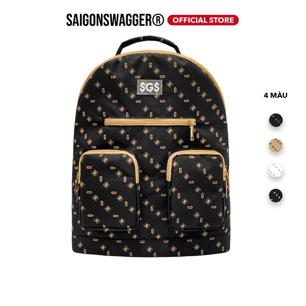 Balo Họa Tiết Monogram SAIGON SWAGGER® Ngăn Chống Sốc Laptop 15.6inch