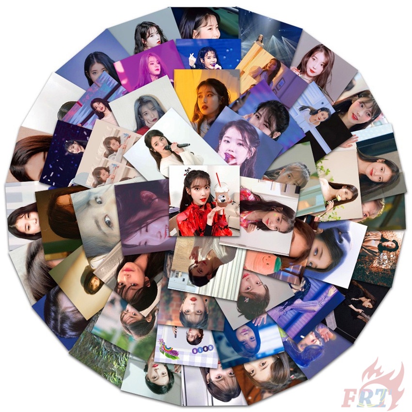 Bộ 50 miếng dán trang trí laptop/ván trượt hình các nhân vật IU Lee Ji Eun Series 02 DIY thời trang