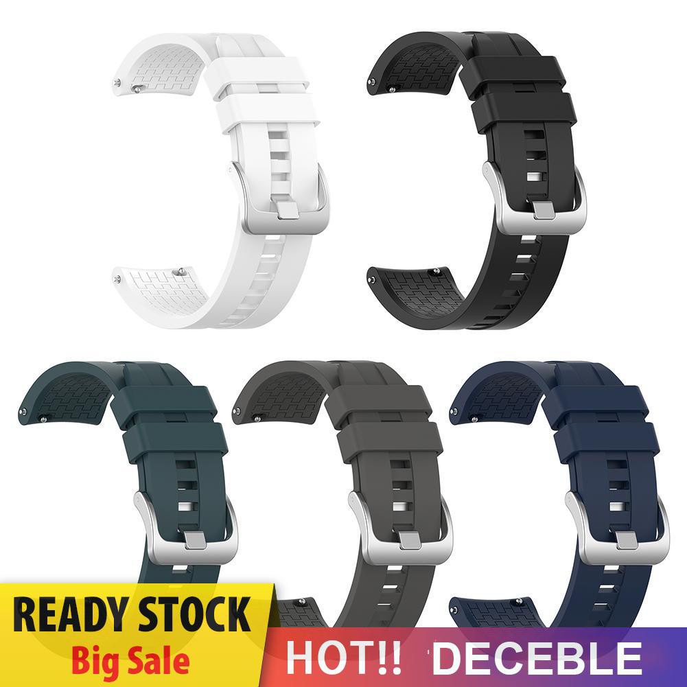 Deceble 22mm Silicone Wrist Strap Watch Band with Steel Buckle for Amazfit GTR 47mm