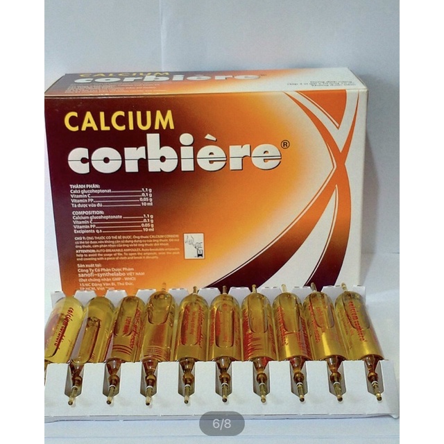 CALCIUM CORBIERE Hộp 30 Ổng mỗi ống 10 ml