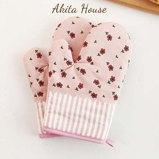 Găng tay cách nhiệt lò vi sóng, lò nướng bánh chất liệu vải Cotton mềm mịn, dày dặn chịu nhiệt tốt, chống trượt(1 chiếc)
