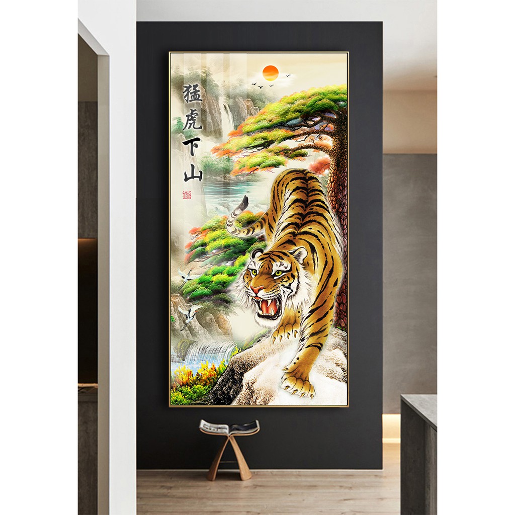 Tranh treo tường hiện đại phong thuỷ con hổ bóng kiếng hoặc vải canvas Nipic_19046286_8db5e7227f148af0