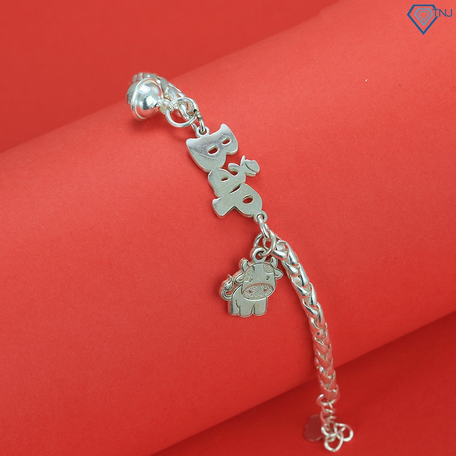 Vòng bạc cho bé trai, bé gái khắc tên theo yêu cầu LTT0066 - Trang Sức TNJ