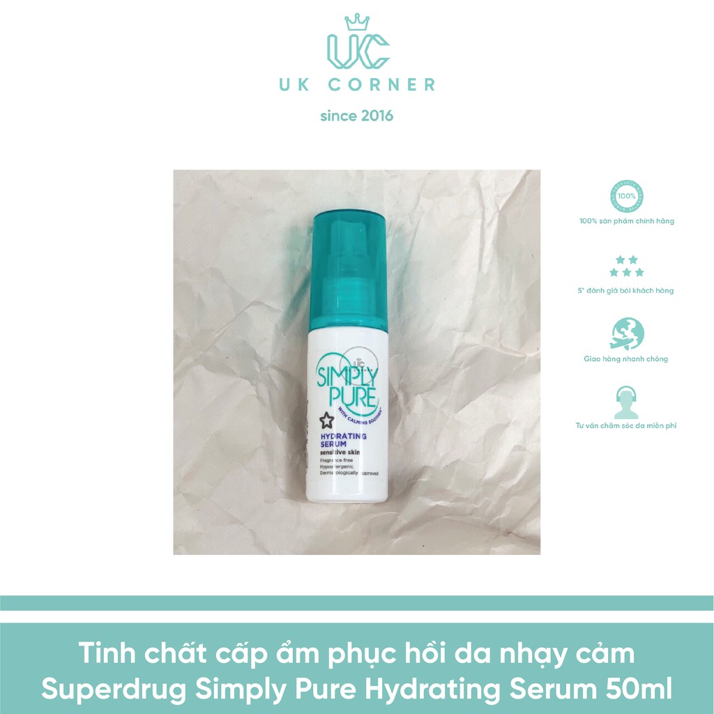 [Serum] Tinh chất cấp ẩm phục hồi da nhạy cảm Simply Pure Hydrating Serum 50ml