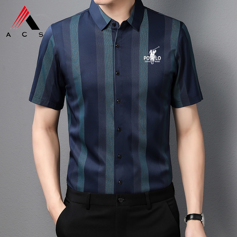 Áo Sơ Mi Ngắn Tay Thời Trang Đơn Giản Cho Nam