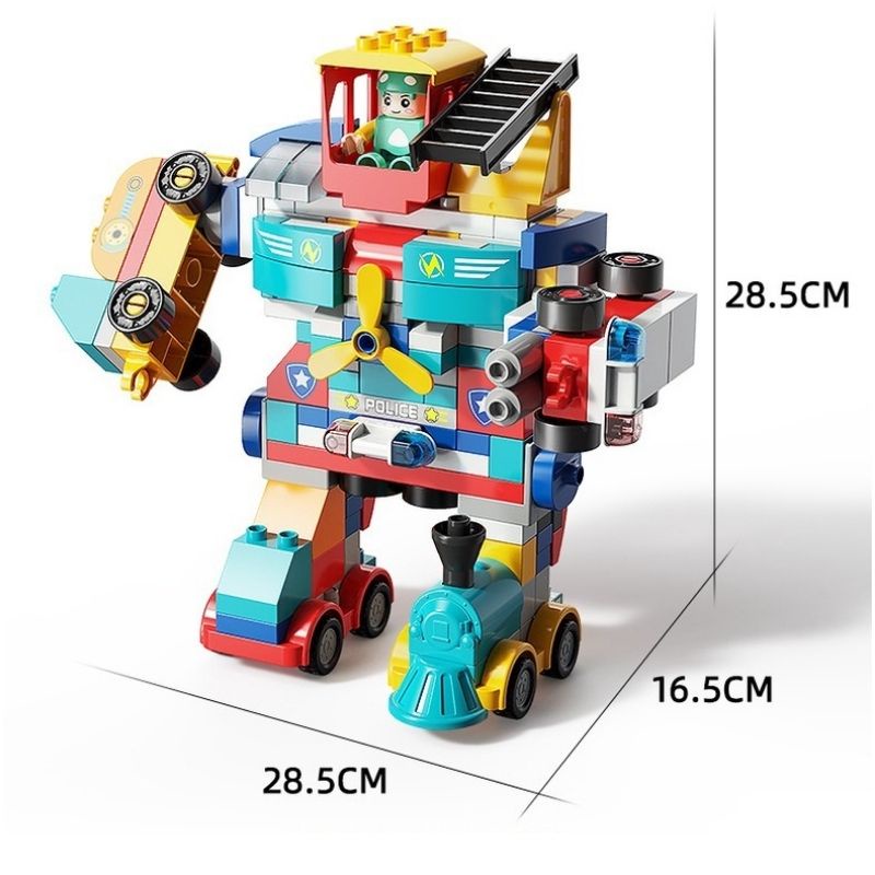 Đồ chơi ghép hình 195 chi tiết robot người máy biến hình BBTOYS 93