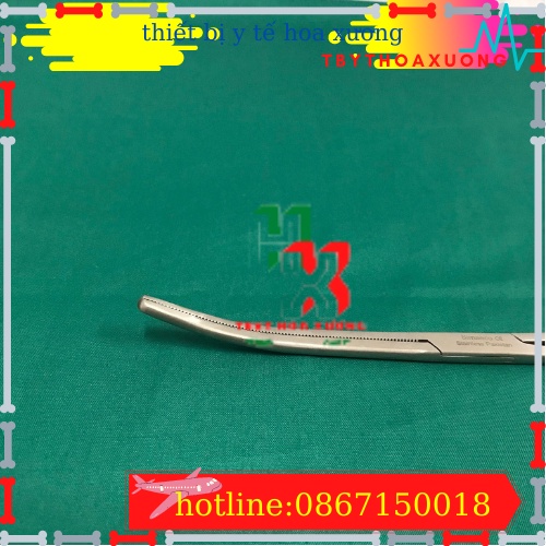 Panh Y Tế, Panh Gắp Phẫu Thuật, Pen Kẹp Y Tế, Panh Cong Không Mấu 24cm - Hàng Pakistan
