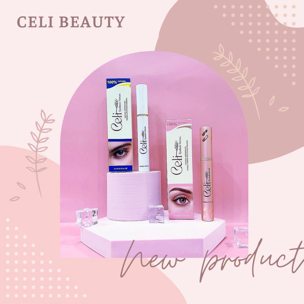 Combo Dưỡng Mi Mày Celi Xanh+Hồng Ngày Đêm