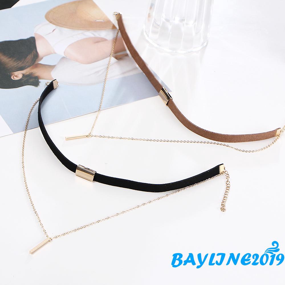 Dây chuyền nhung phối mạ vàng phong cách thời trang nữ tính