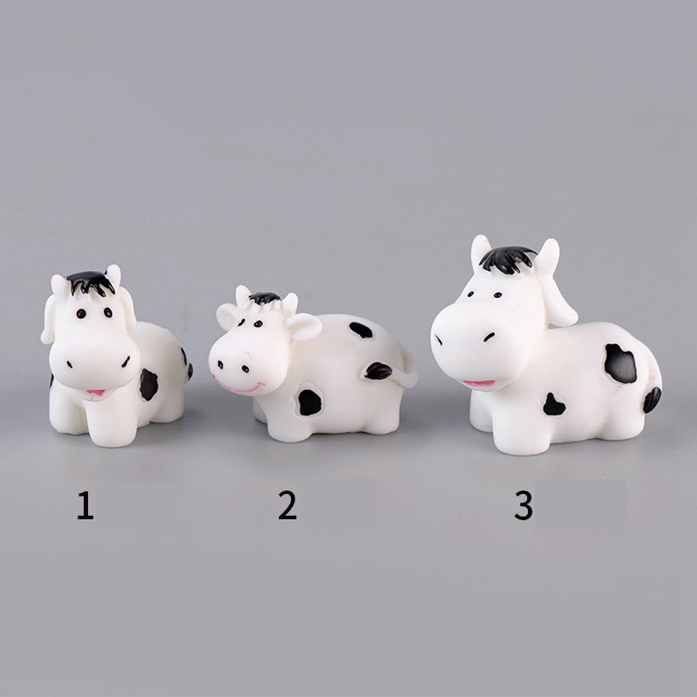 EPOCH Set 1 / 3 Mô Hình Bò Sữa Xinh Xắn Dùng Để Trang Trí
