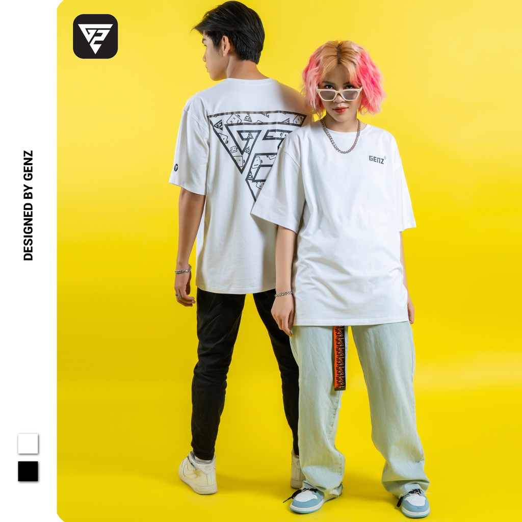 Áo thun phản quang GENZ phông Unisex nam nữ Cotton oversize form rộng | BigBuy360 - bigbuy360.vn