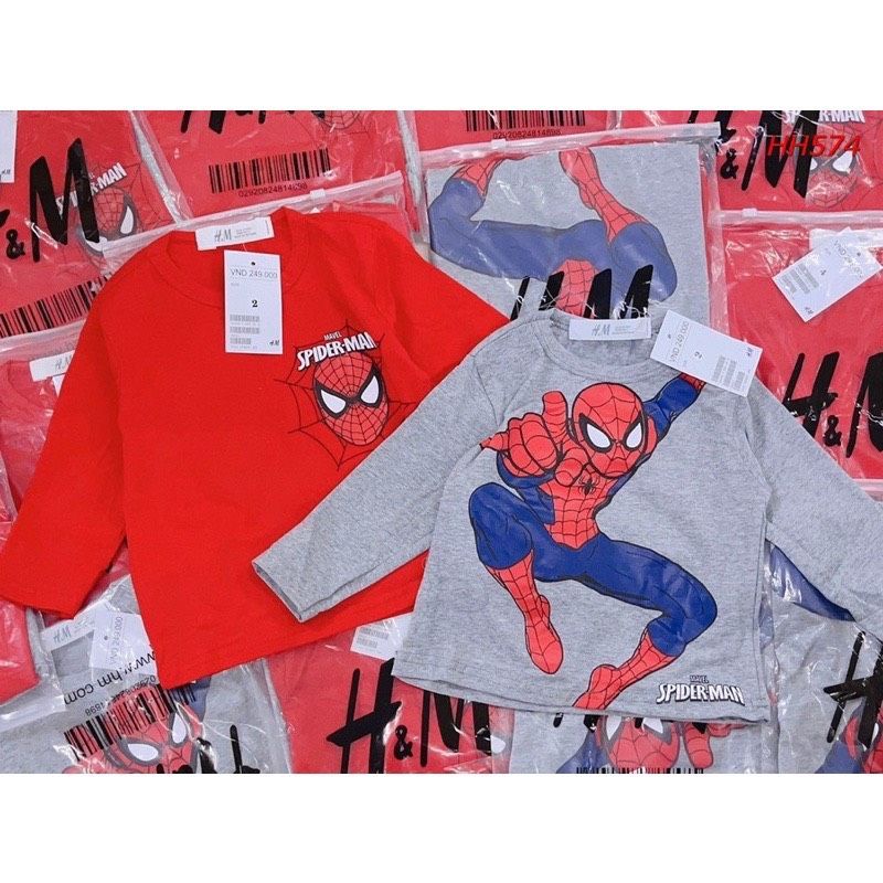 COMBO 2 ÁO NHỆN DÀI TAY CHO BÉ TRAI MÀ GHI VÀ ĐỎ